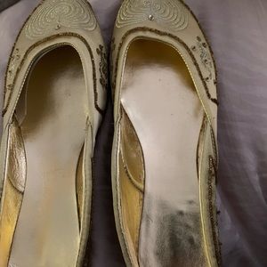 Gold slippers
